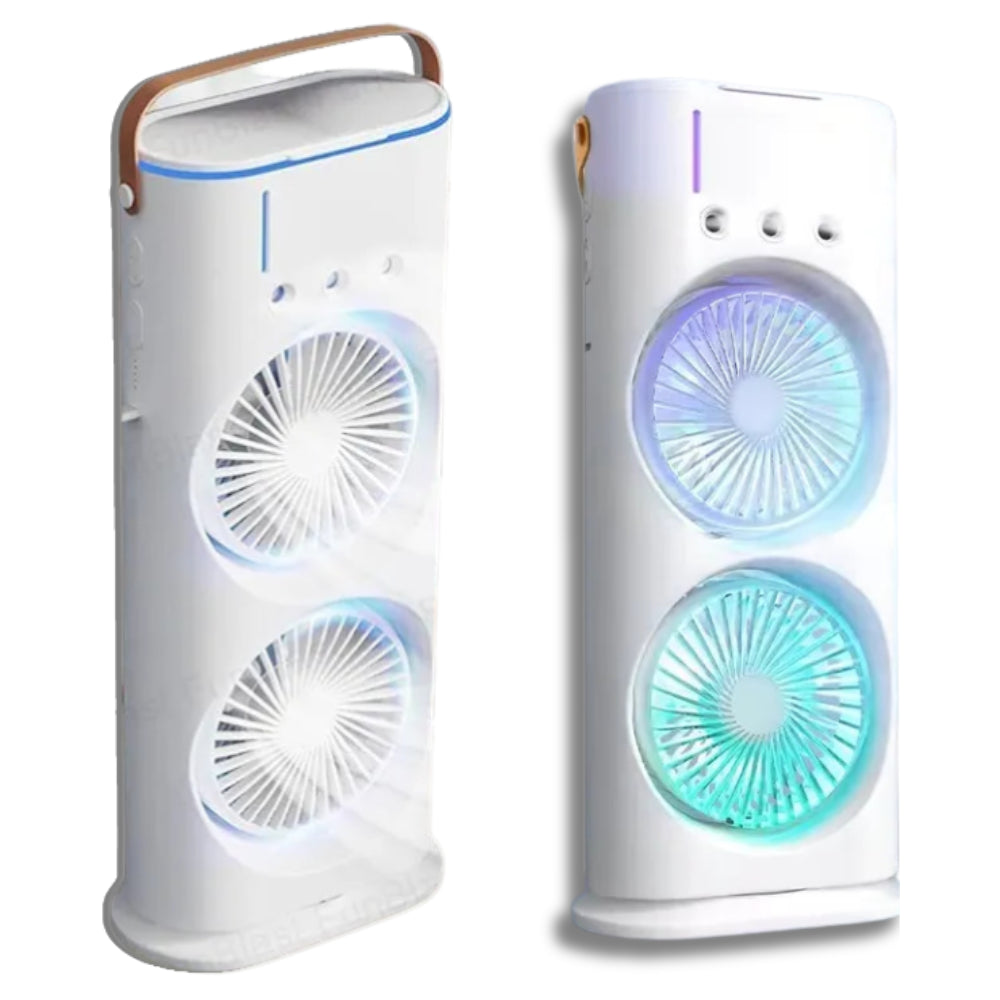 Double ventilateur pulvérisateur portable, rechargeable USB®