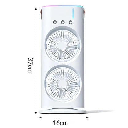 Double ventilateur pulvérisateur portable, rechargeable USB®